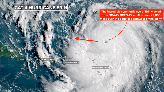 Hurricane Erin satellite image