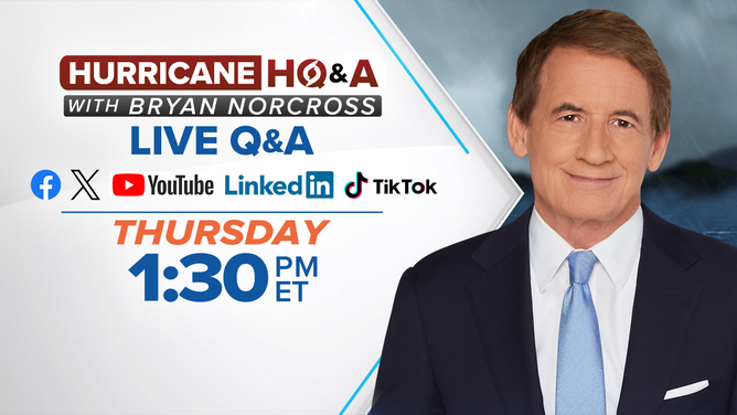 FOX Weather Hurricane Specialist Bryan Norcross hosting Hurricane HQ Q&A on Aug. 7, 2025.