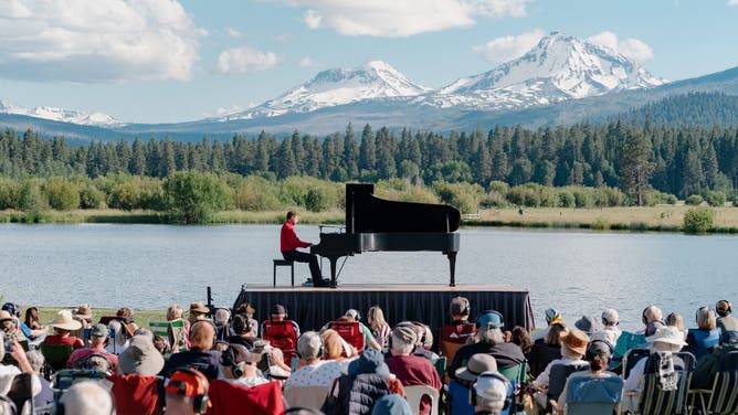 Hunter Noack performs at the Black Butte Ranch in Oregon.