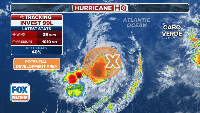Invest 99L in the Atlantic