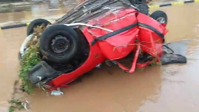Flooding damage on the island of São Vicente, Cape Verde on Aug. 11, 2025.