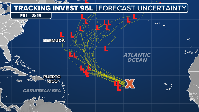 96L Forecast Tracks