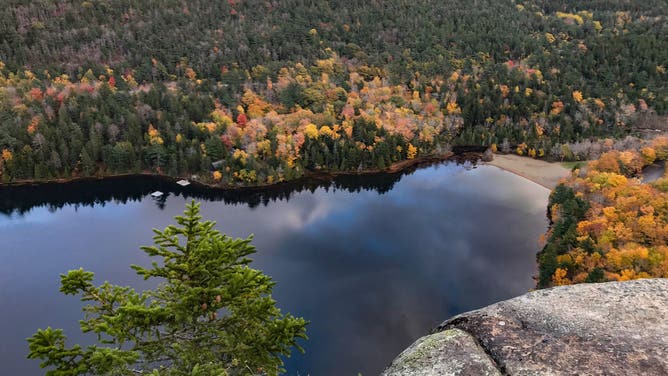 Echo Lake from Beech Cliff Trail, Acadia National Park, Maine.