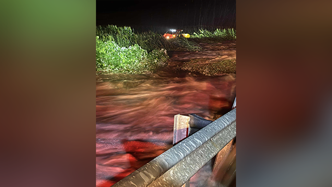 This image shared by the Turkey Heaven Volunteer Fire Department shows flooding that took place in Cleburne County on Sunday, Aug. 4, 2025.