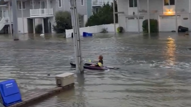 Flooding in Avalon, New Jersey on 8/21/2025