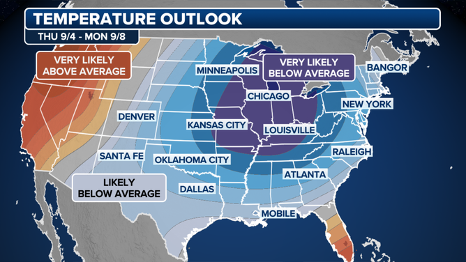Early September temperature outlook