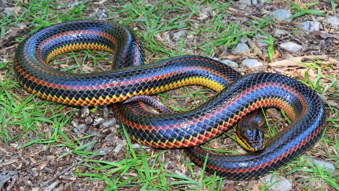 Photo of a rainbow snake