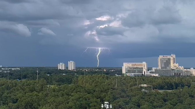 Lightning strike over Orlando August 2025