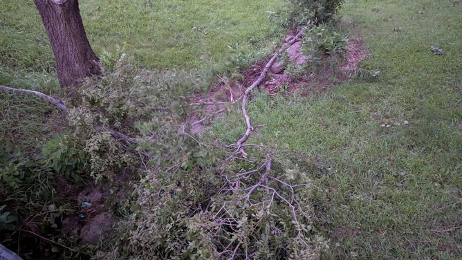 Storm damage in Gretna, Nebraska.