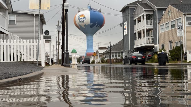 Rough surf in Ocean City, Maryland on Aug. 21, 2025 due to Hurricane Erin.
