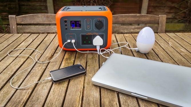 Generator powering devices during outage.