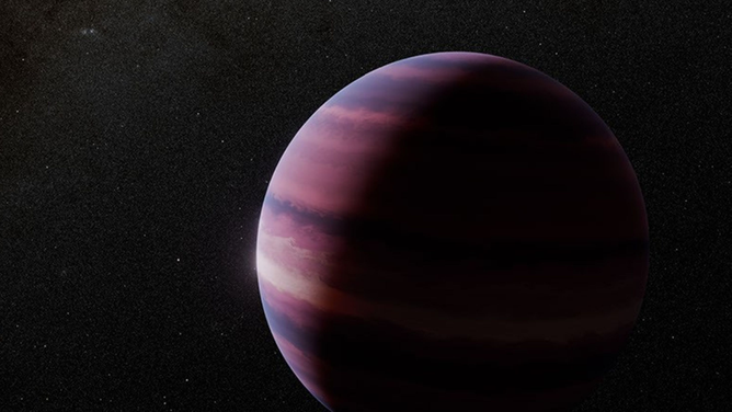 Artist concept of a giant planet orbiting a star in the stellar system not too far from our Sun.