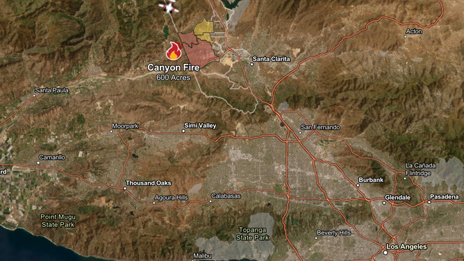 Canyon Fire Evacuation Map