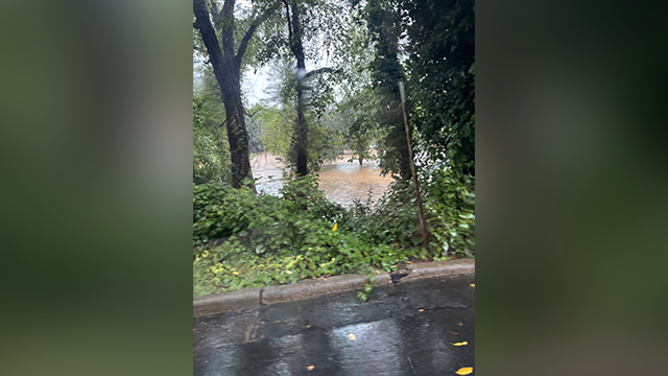 This image shows flash flooding that occurred in Charlotte, North Carolina, on Aug. 5, 2025.