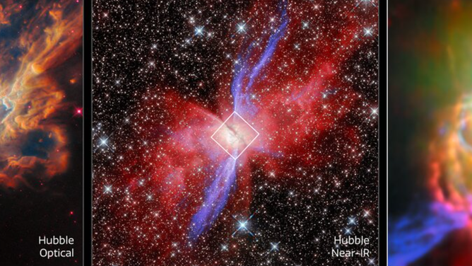 Telescope imagery of Butterfly Nebula, NGC 6302