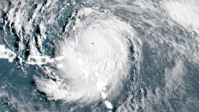 Hurricane Erin on Saturday, August 16 via satellite