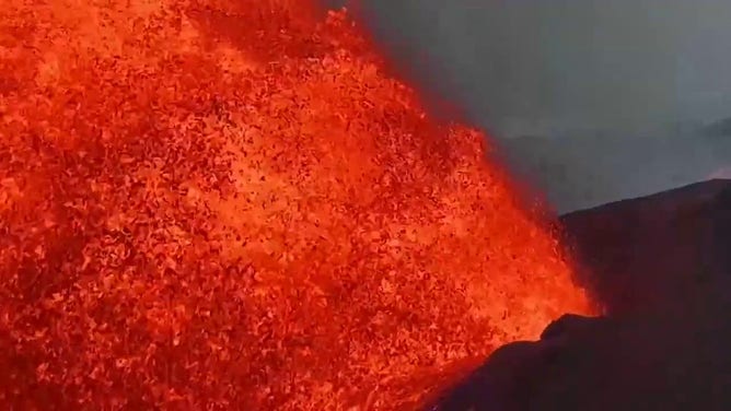 Lava is seen shooting from Hawaii's Kilauea volcano during the 31st eruptive occurrence  successful  August, 2025.
