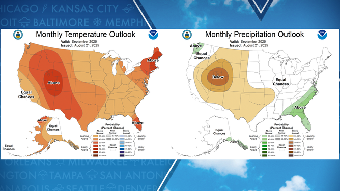 September temperature & precipitation outlook