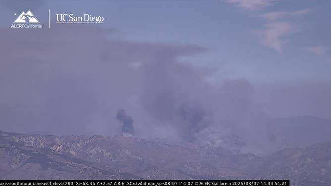 Canyon Fire burning northwest of Los Angeles
