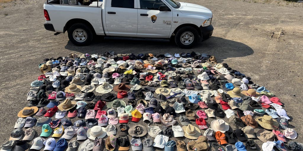 Hats Off: Yellowstone shows off hundreds of caps blown into hot springs this year