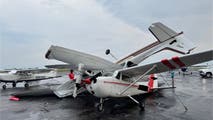Planes flipped as 75 mph winds rip through Texas during rounds of severe thunderstorms