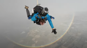 See it: Skydivers capture true shape of rainbow as they plummet toward Earth