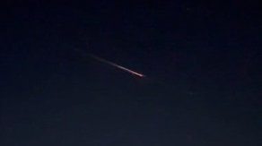 Space debris lights up night sky over California
