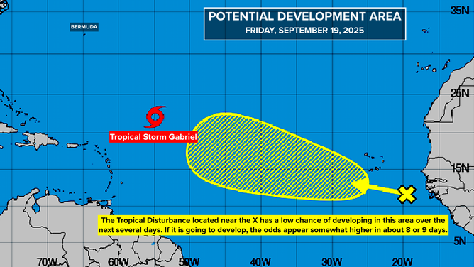 The Atlantic tropical outlook for Sept. 19, 2025.