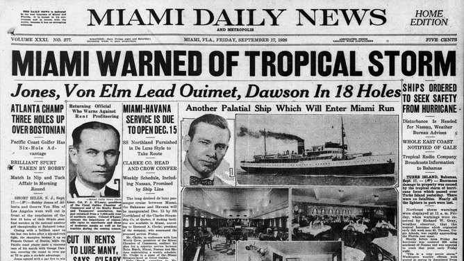 This image shows the Miami Daily News in September, 1926.