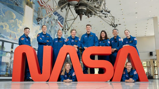 The 2025 NASA astronaut candidate class at Johnson Space Center in Houston, Texas.