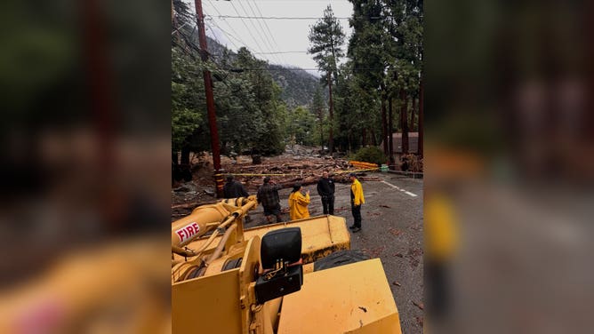 Mudflow in Forest Falls, California