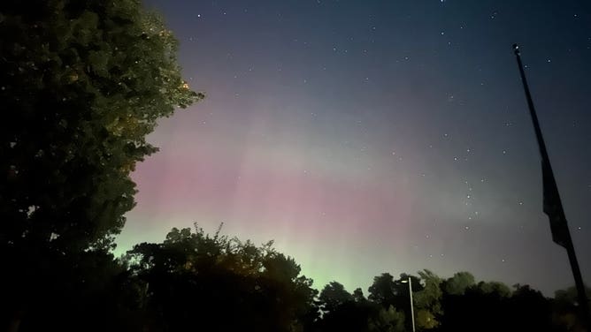 Northern Lights spotted successful  Ada, Michigan, connected  Sunday, Sept. 14, 2025.
