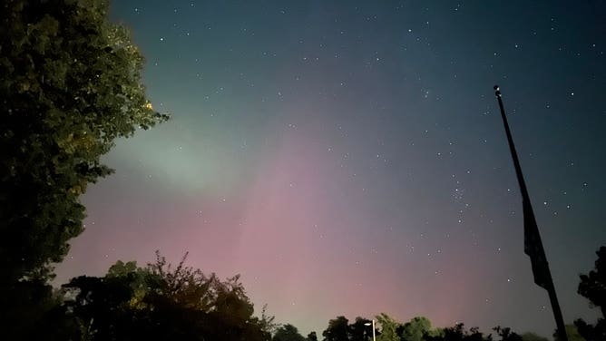 Northern Lights spotted successful  Ada, Michigan, connected  Sunday, Sept. 14, 2025.