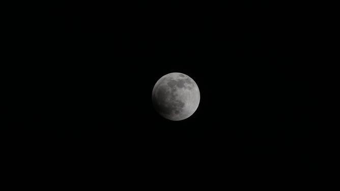 A partial lunar eclipse seen from the International Space Station.