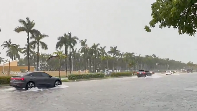 Flooding on Sept. 8, 2025 in Hollywood, Florida.