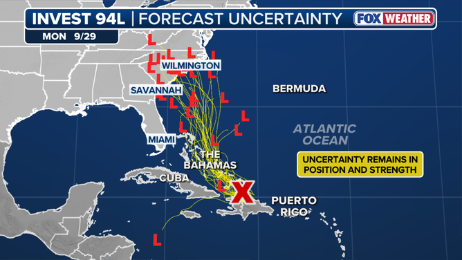 Forecast models for Invest 94L