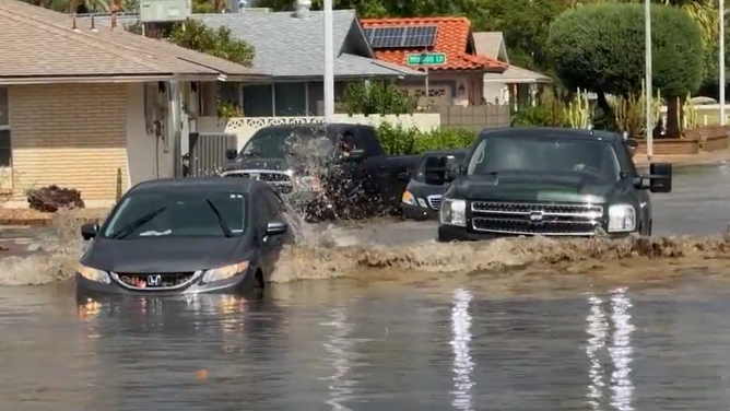 Flooding was reported around Phoenix, Arizona on Friday.