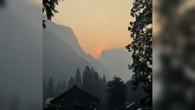 Smoke and haze from the Garnet Fire as see from Yosemite National Park.