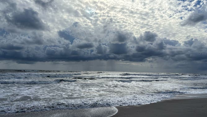 Those photos are showing the showers off the coast of Melbourne Beach in far outer bands of Imelda.