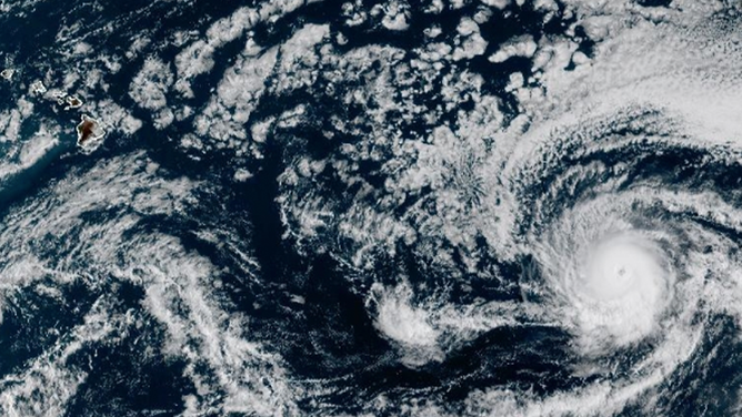 Hurricane Kiko in the Pacific about 1,400 miles away from Hawaii.