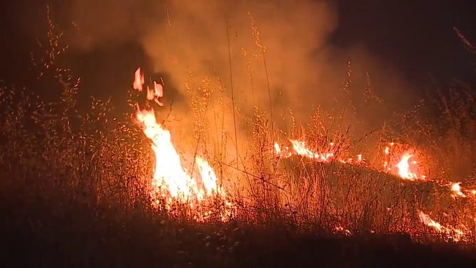 This image shows the 2-7 Wildfire burning in Calaveras County, California, on Sept. 2, 2025.