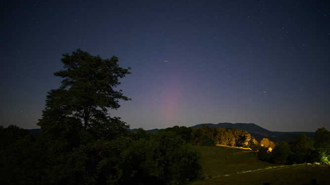 This image shows the Northern Lights visible in Lebanon, Virginia, on Sept. 1, 2025.