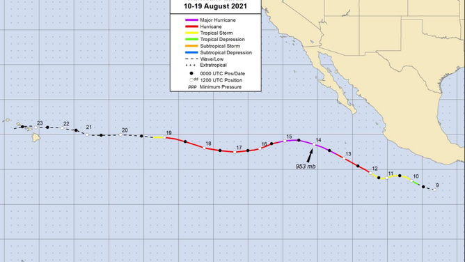 Hurricane Linda track (2021)