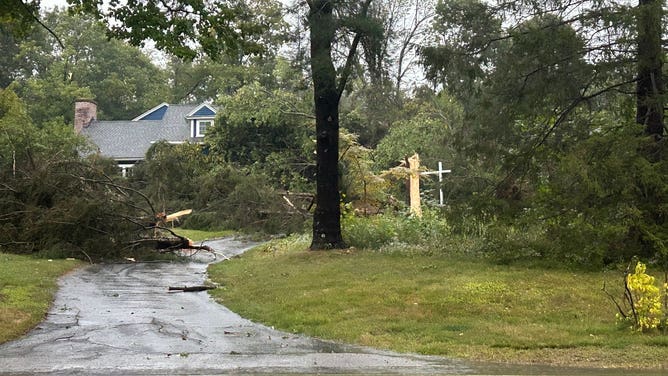 Paxton, MA storm damage on 9/6/2025.