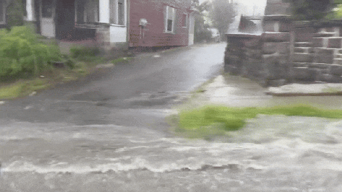 Flooding seen on Thursday, Sept. 25, 2025 in Scranton, Pennsylvania.