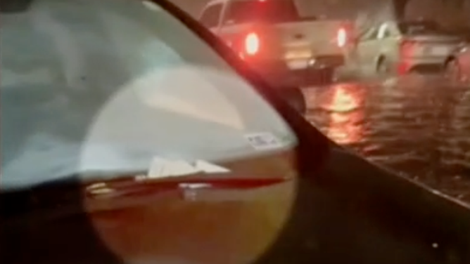 Flooded car gets ticketed