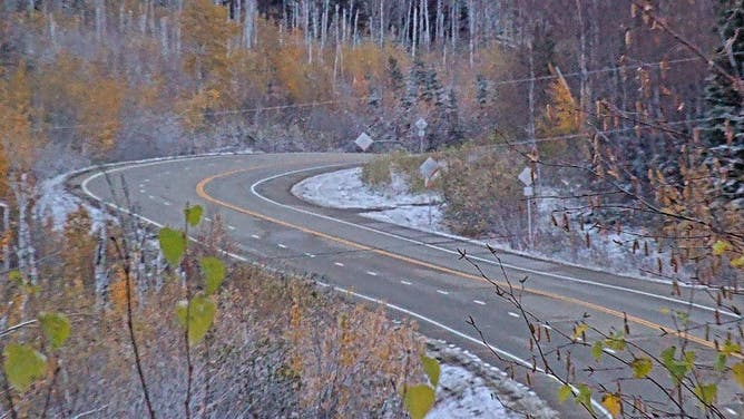 Photo of heavy snowfall in Alaska.