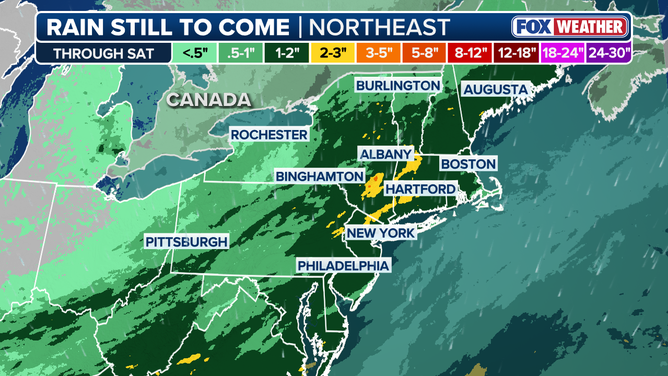 Expected rainfall forecast
