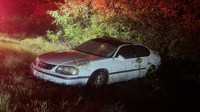 This image shows a crash as a result of flooding rain and thunderstorms in Maury County, Tennessee, on Sept. 23, 2025.