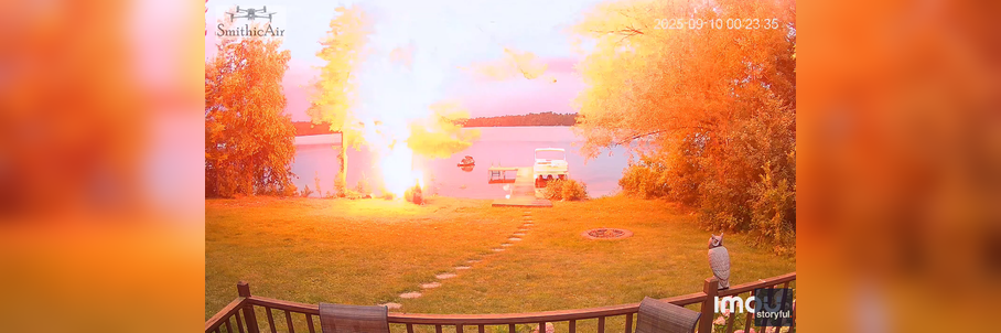 Watch: Lightning strikes tree on Wisconsin lake with massive explosion